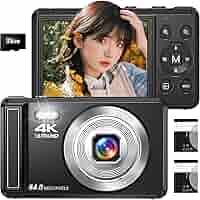 デジカメ6400万画素 4K 16倍デジタルズーム 32GBカード vlog Amazon | 4K デジカメ デジタルカメラ 6400万画素 4K解像度